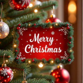 ファミリーホリデークリスマスキープサケ オーナメントカード