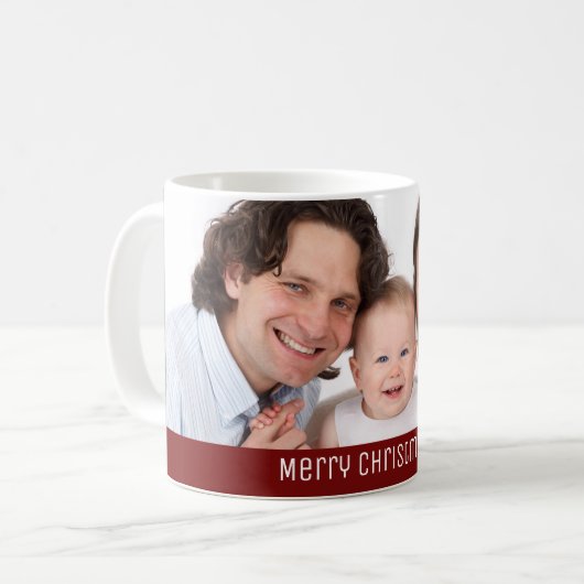 ファミリーホリデークリスマス1写真追加名 コーヒーマグカップ (正面左)