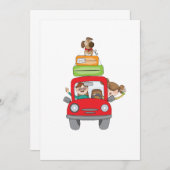 ファミリーホリデーバケーション招待状 招待状 (正面/裏面)