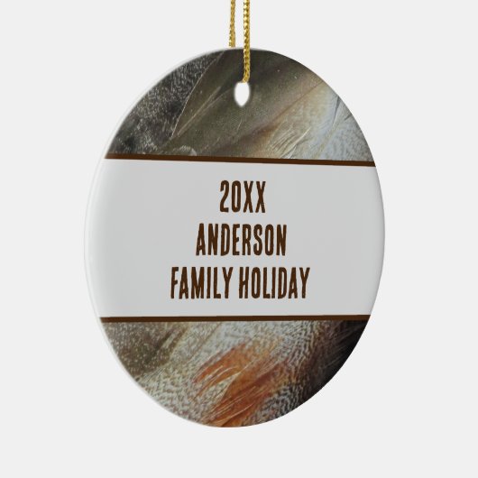 ファミリーホリデーフェザーフォト懇親会キープサケ セラミックオーナメント (右)
