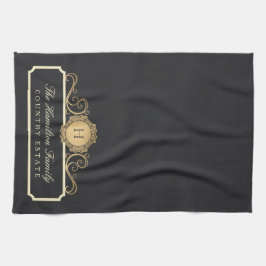 ファミリーホームエレガントモノグラム炭キッチン キッチンタオル