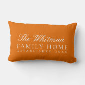 ファミリーホームオレンジホワイト ランバークッション (裏面)