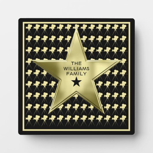 ファミリーホームシアターパーソナライズされたスター フォトプラーク (正面)