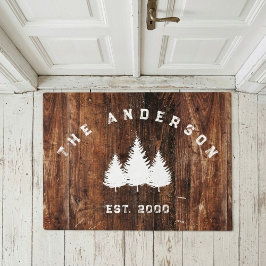 ファミリーホームパーソナライズされたデコーウ素朴ッド ドアマット