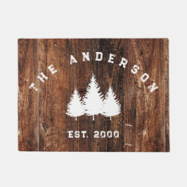 ファミリーホームパーソナライズされたデコーウ素朴ッド ドアマット