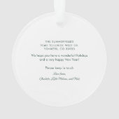 ファミリーホームフォト初めてのクリスマスホリデイ オーナメント (裏面)