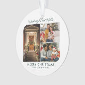 ファミリーホームフォト初めてのクリスマスホリデイ オーナメント (正面)