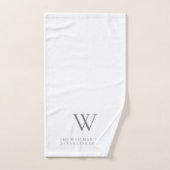 ファミリーホームモノグラムイニシャル白炭 バスタオルセット (ハンドタオル)