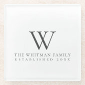 ファミリーホームモノグラム ガラスコースター (正面)