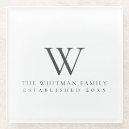 ファミリーホームモノグラム ガラスコースター