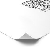 ファミリーホーム結婚フィンガープリントのゲストブック ポスター (角)