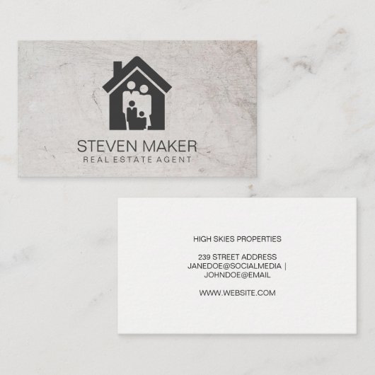 ファミリーホーム |不動産実在代理業者名刺 名刺 (正面/裏面)