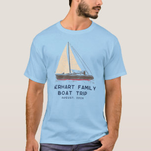 ファミリーボートトリップ航海のセーリングパーソナライズされた Tシャツ