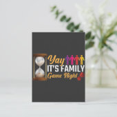 ファミリーボードゲームナイトギフトサイコロカードゲーム ポストカード (スタンド正面)