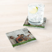 ファミリーポートレートコースターカスタム – ドリンクアート ガラスコースター (アングル)