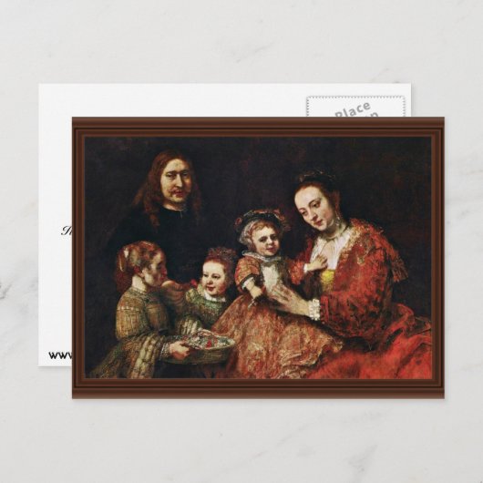 ファミリーポートレートバイレンブラントハーメンズォオンバン ポストカード (正面/裏面)