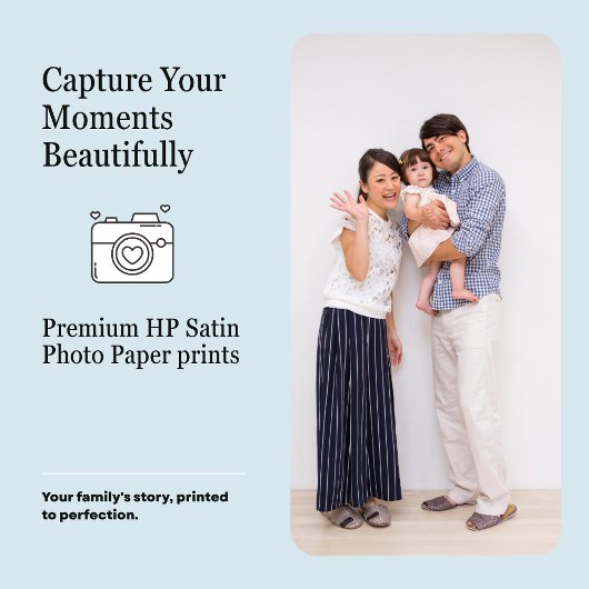 ファミリーポートレートプレミアムサテンフォトプリント フォトプリント