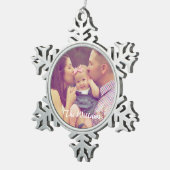 ファミリーポートレート スノーフレークピューターオーナメント (右)