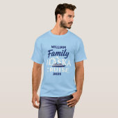 ファミリーマッチングアラスカクルーズ名前をカスタムすると年 Tシャツ (正面フル)