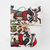 ファミリーマッチングクリスマスラクオンズサンタハット ラッピングペーパーシート (インサイチュ)