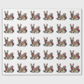 ファミリーマッチングクリスマスラクオンズサンタハット ラッピングペーパー (フラット)