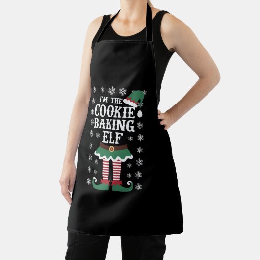 ファミリーマッチングザクッキーベーキング小妖精や小人クリスマス エプロン (インサイチュ)