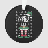 ファミリーマッチングザクッキーベーキング小妖精や小人クリスマス オーナメント (正面)