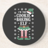 ファミリーマッチングザクッキーベーキング小妖精や小人クリスマス コースター (正面)