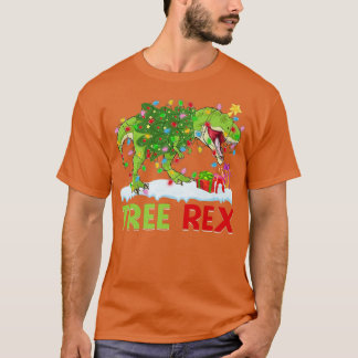 ファミリーマッチングボーイズキッズクリスマスツリーre恐竜Ch Tシャツ