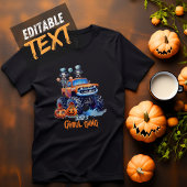 ファミリーマッチングモダングール集団ハロウィーンパパ Tシャツ