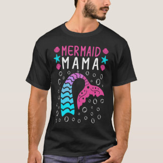 ファミリーマッチング誕生日マーメイドママ1 Tシャツ