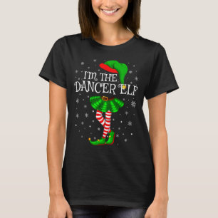 ファミリーマッチング ウィメン ガールズ 私はダンサーエルフ クリスマス Tシャツ