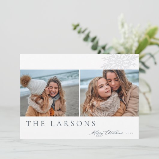 ファミリーマーキー | Merry Christmas 2枚の写真 シーズンカード (スタンド正面)