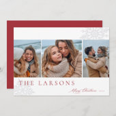 ファミリーマーキー | Merry Christmas 3枚の写真 シーズンカード (正面/裏面)