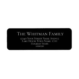 ファミリーミニマリストブラック差出人住所 ラベル