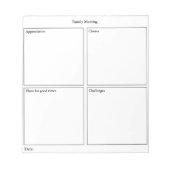 ファミリーミーティングメモ帳 ノートパッド (正面)