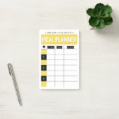 ファミリーミールプランナー | 黄色と黒 | 名前をカスタムする ポストイット (オフィス)