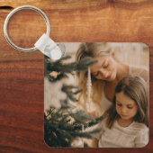 ファミリーメタルスクエアキーチェーンとメリークリスマス キーホルダー (正面)