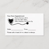ファミリーメディカルオフィスアポイントメントカード 予約カード (正面)