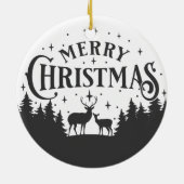 ファミリーメパーソナライズされたリークリスマスオーナメント セラミックオーナメント (裏面)