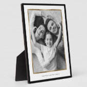 ファミリーメモリエレガント、ブラック&金ゴールドフレームフォト フォトプラーク (側面)