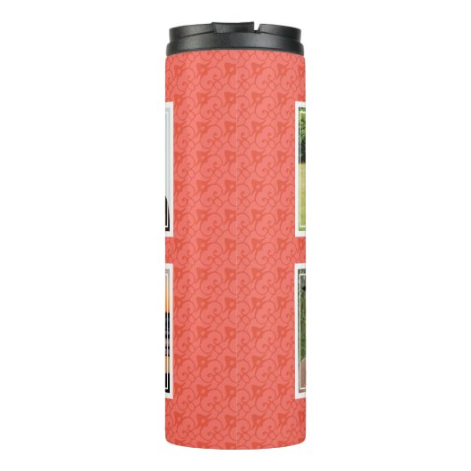 ファミリーメモリーズモノグラム写真テンプレートサンゴ タンブラー (裏面)