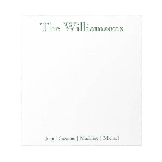 ファミリーメモ帳 ノートパッド (正面)