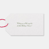 ファミリーメリークリスマスウォーターカラーポインセチア ギフトタグ (裏面横)