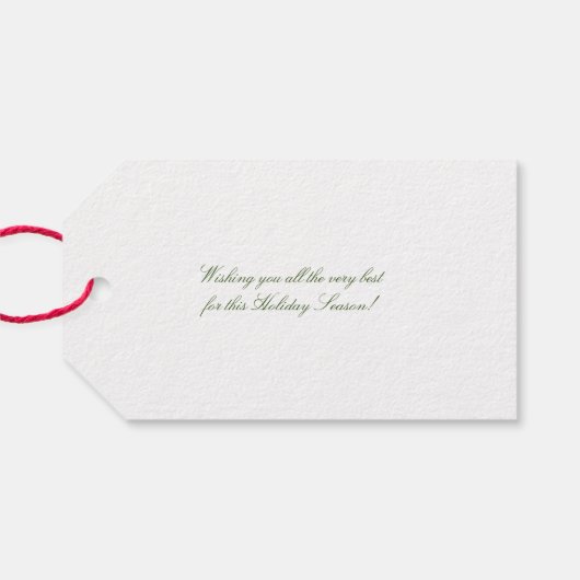 ファミリーメリークリスマスウォーターカラーポインセチア ギフトタグ (裏面横)