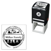 ファミリーメリークリスマスサンタテーマ セルフインキングスタンプ (インサイチュ)