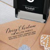 ファミリーメリークリスマススクリプト差出人住所セルフ セルフインキングスタンプ