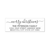 ファミリーメリークリスマススクリプト差出人住所セルフ セルフインキングスタンプ (デザイン)