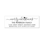 ファミリーメリークリスマススクリプト差出人住所 セルフインキングスタンプ (デザイン)