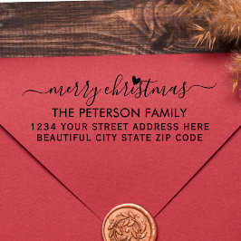 ファミリーメリークリスマススクリプト差出人住所 セルフインキングスタンプ